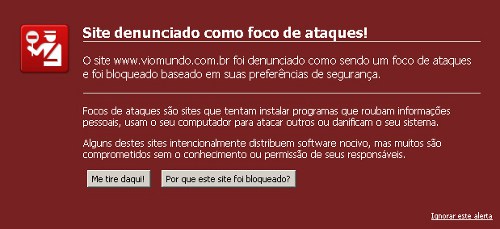 Como lidar com uma página marcada como foco de ataques pelo Google